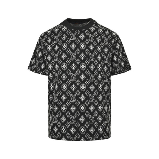 Presbyopia jacquard all over printed short sleeves