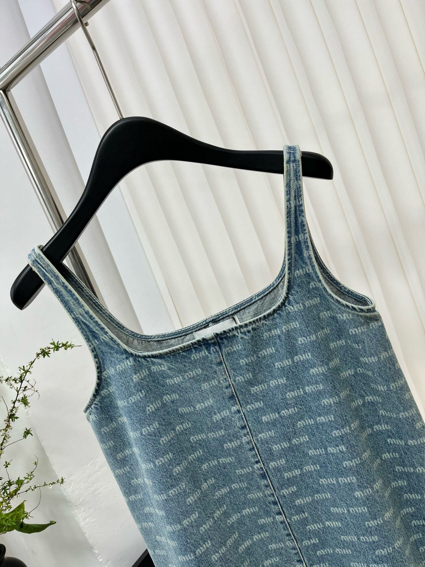 Letter print denim dress