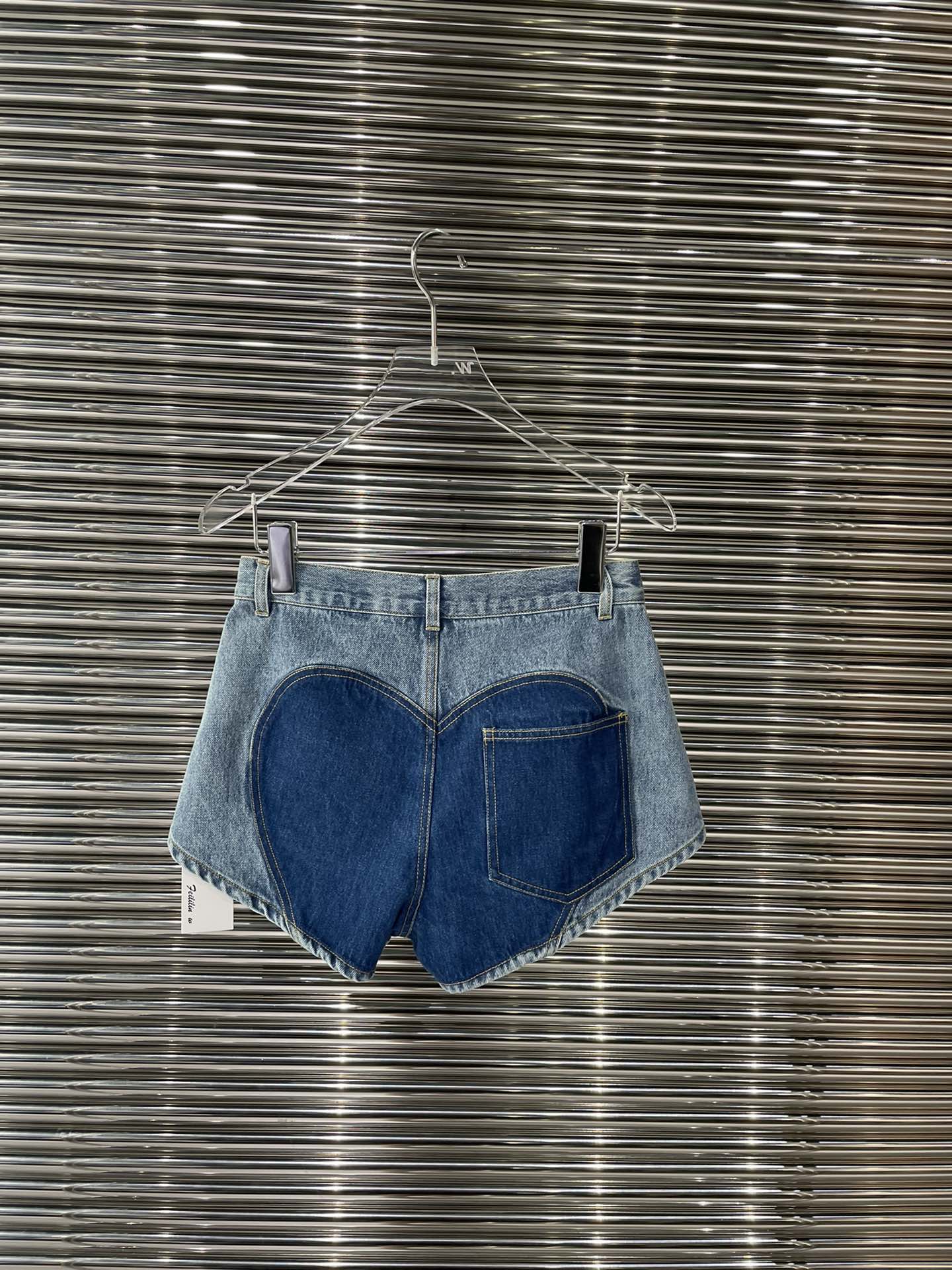 Popular niche heavy-duty hot-drilled denim shorts