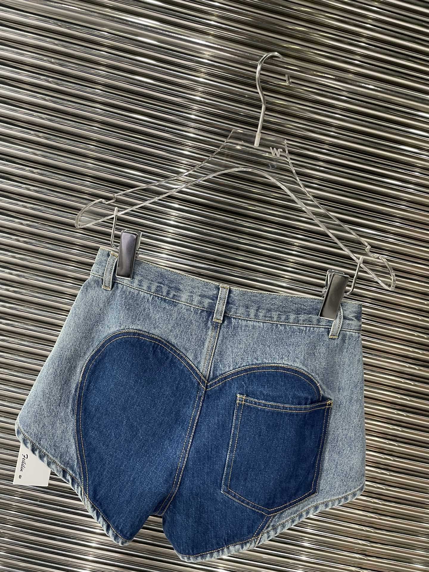 Popular niche heavy-duty hot-drilled denim shorts