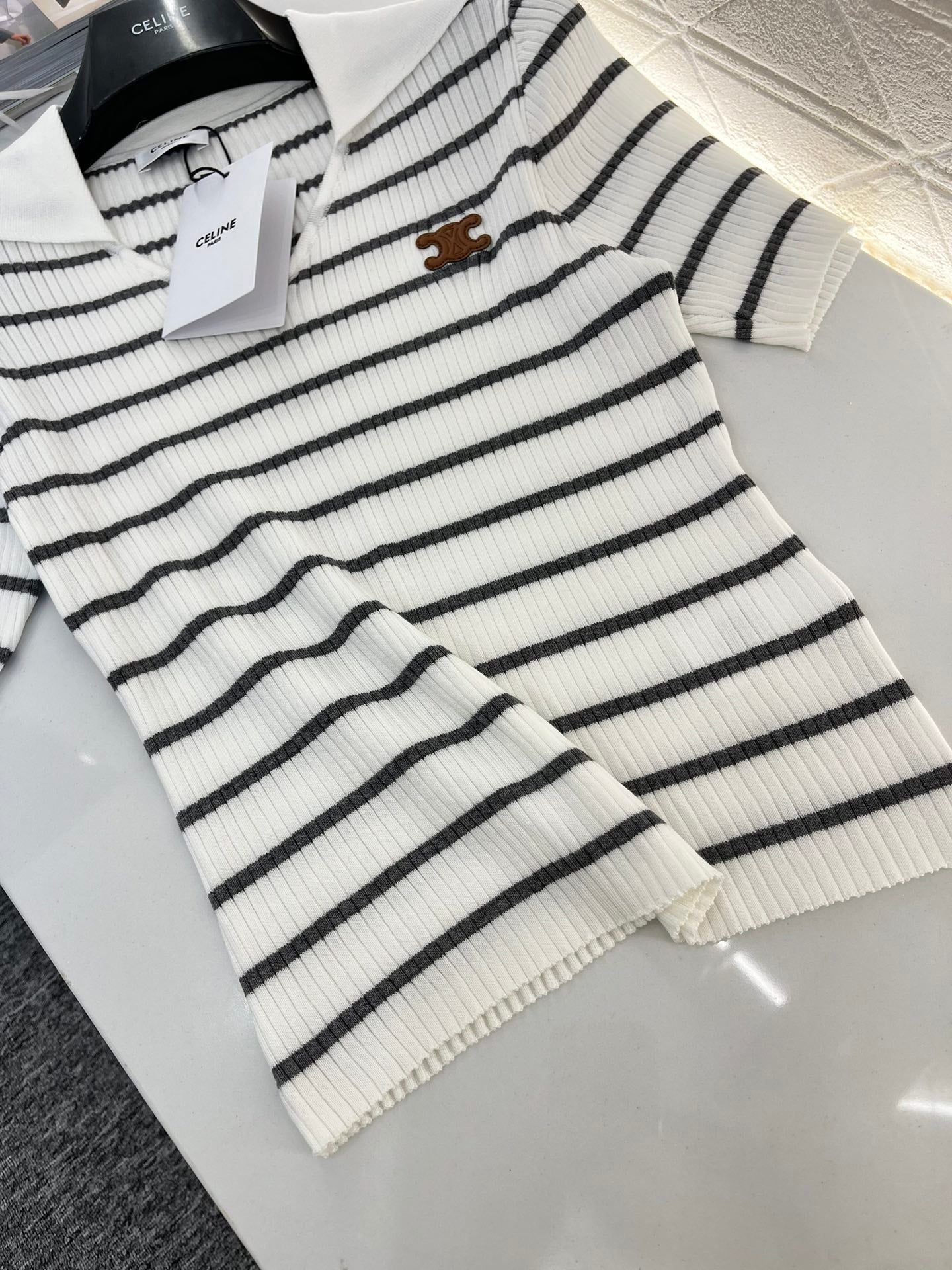 Striped knitted top