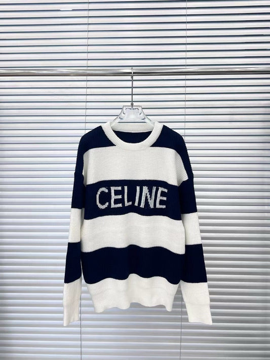 Knitted striped sweater