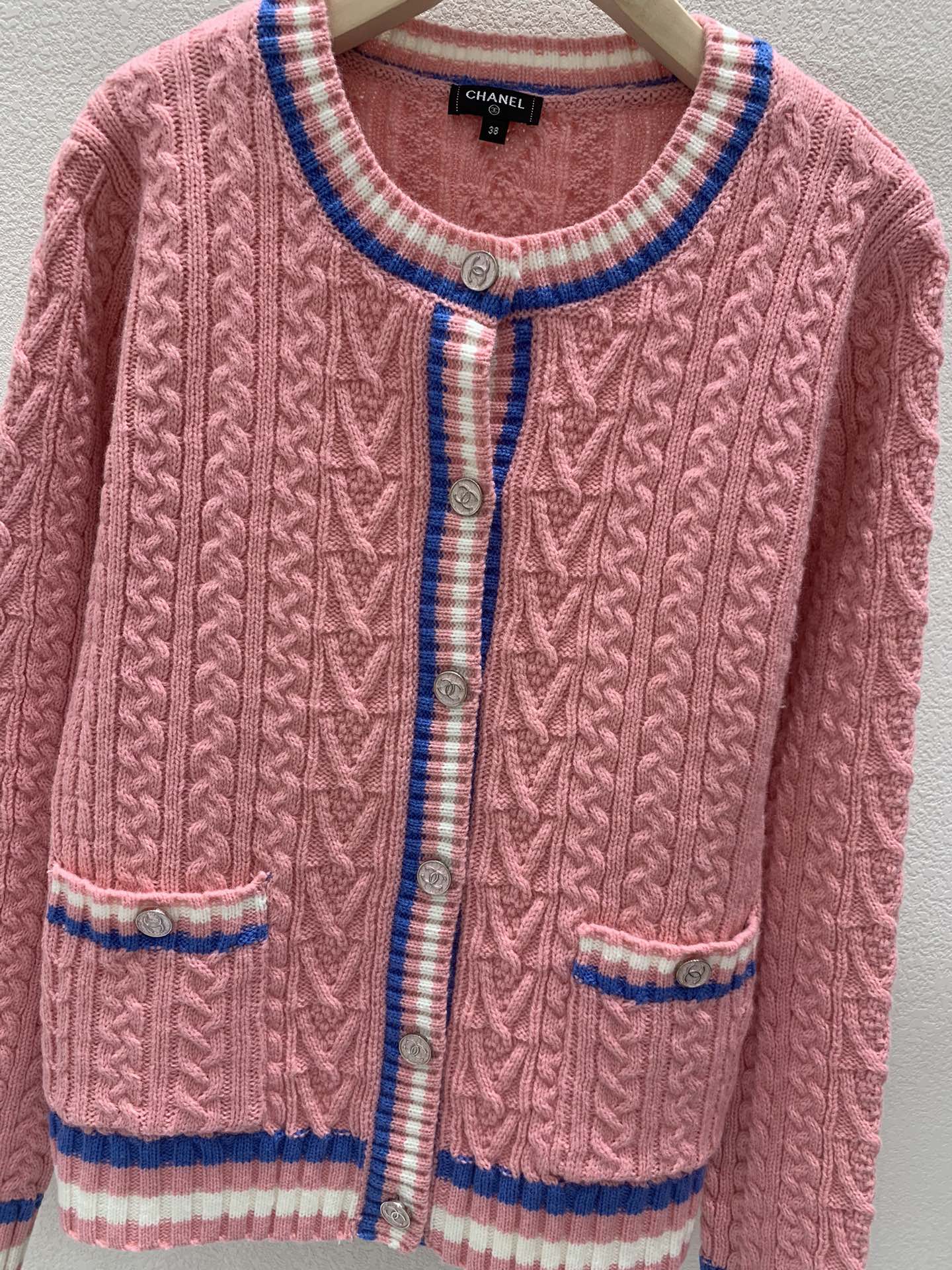 Braided Crewneck Cardigan