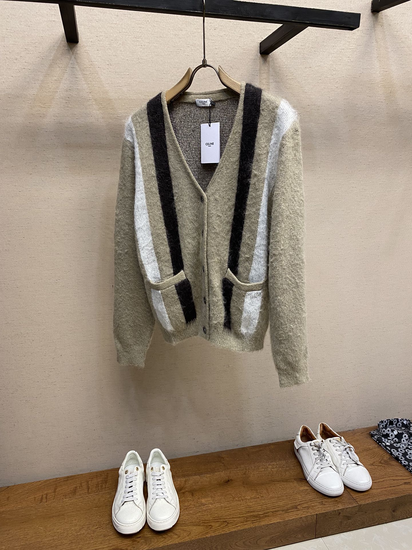 Mohair College Style Cardigan Sweater