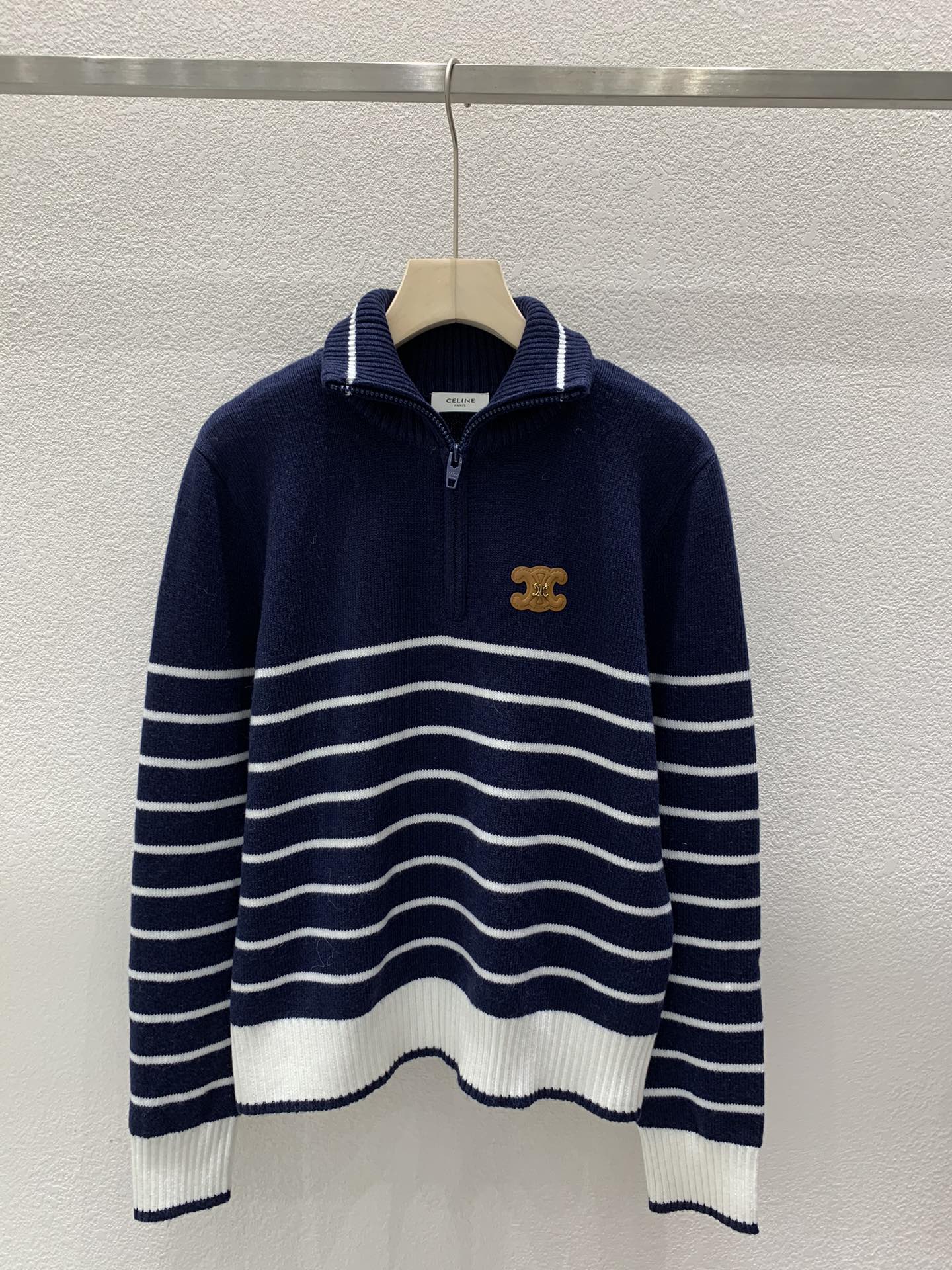 New knitted half zip pullover