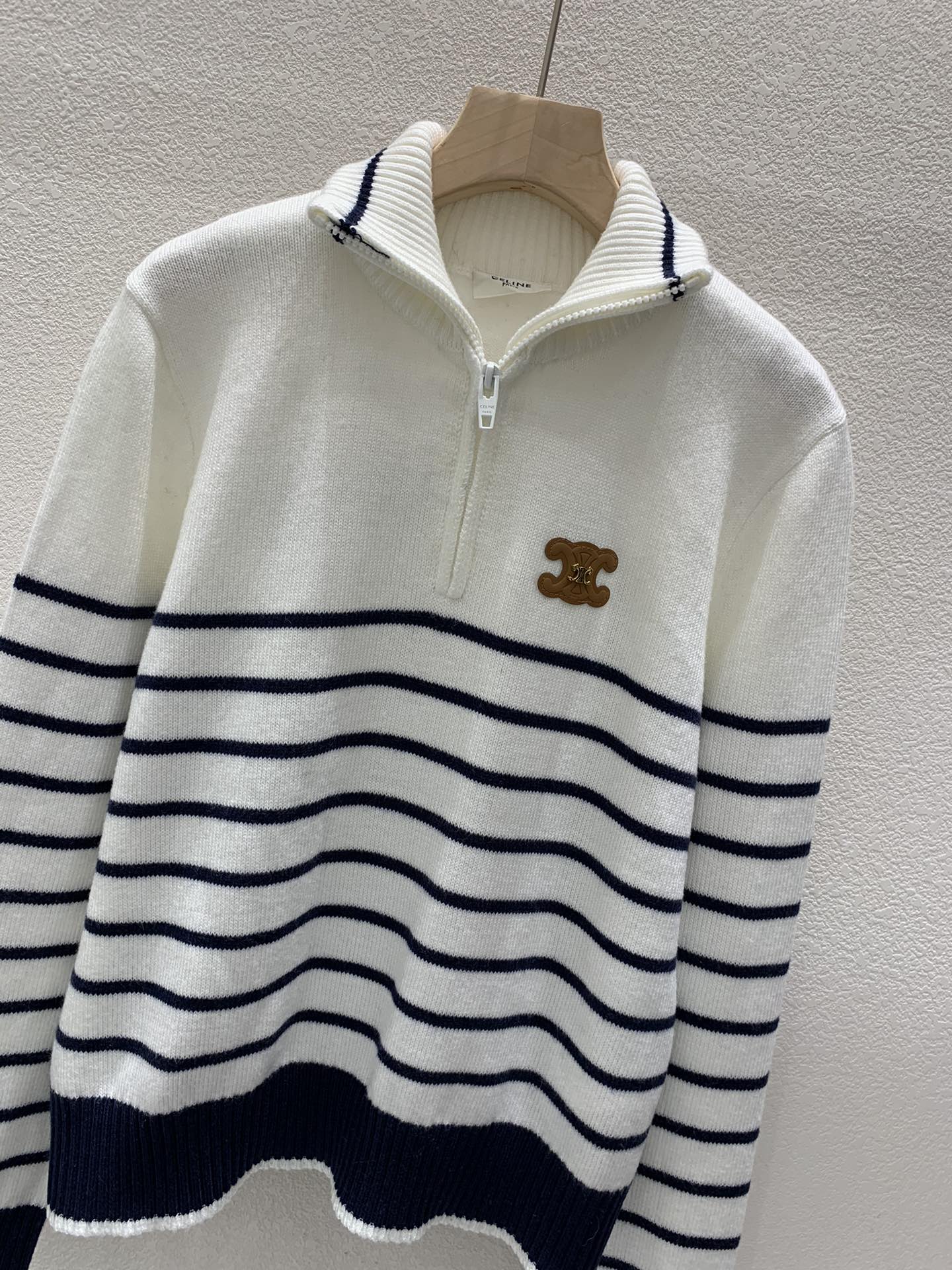 New knitted half zip pullover