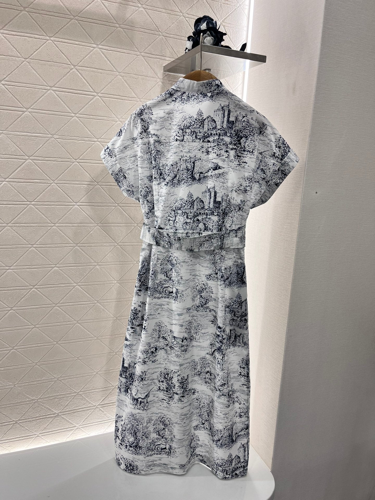 Printed shirt dress