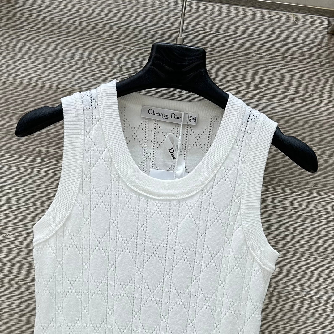 Celebrity style hollow polo short-sleeved vest