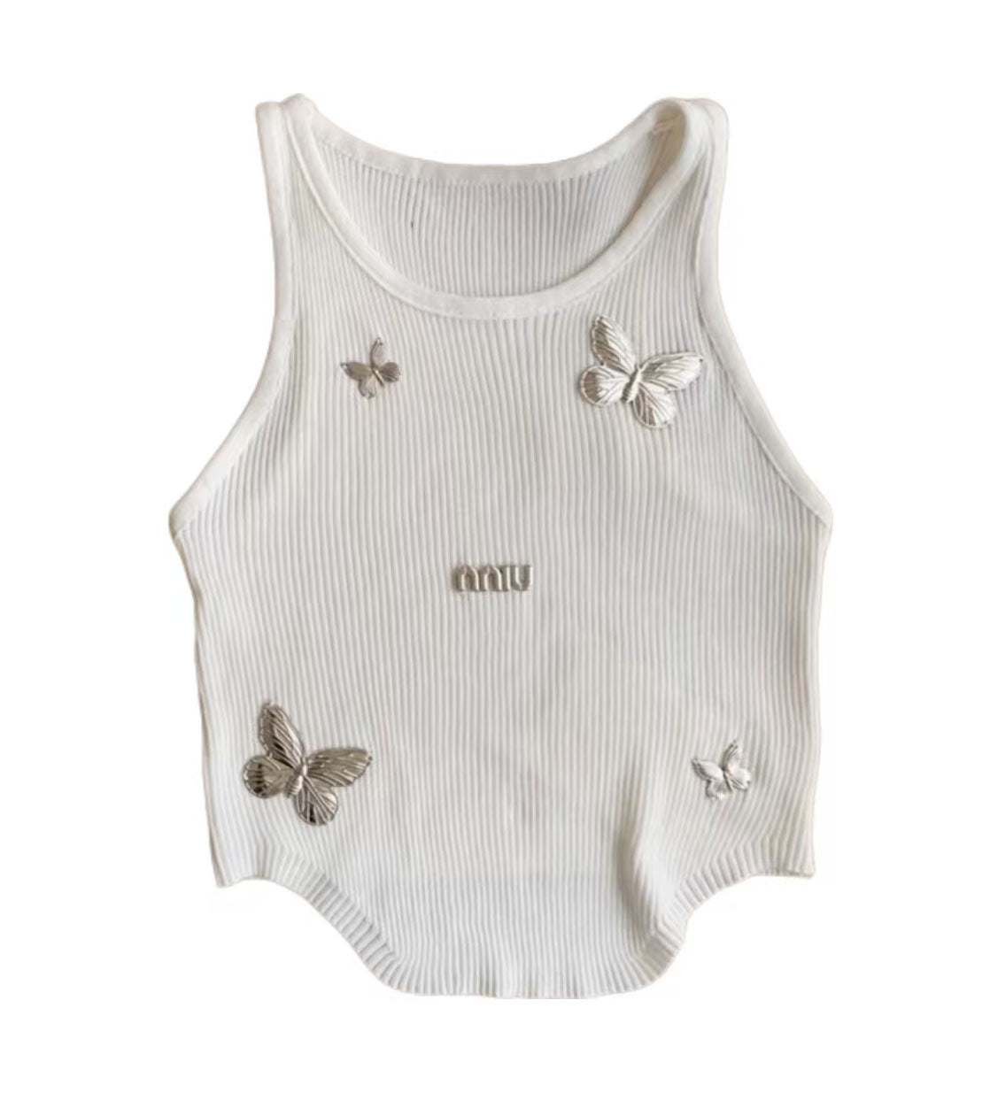 New beaded butterfly letter vest