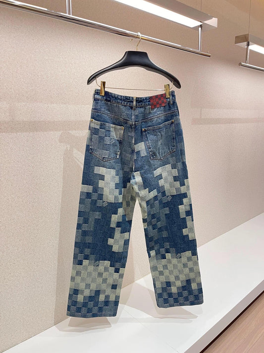 New mosaic pattern jeans