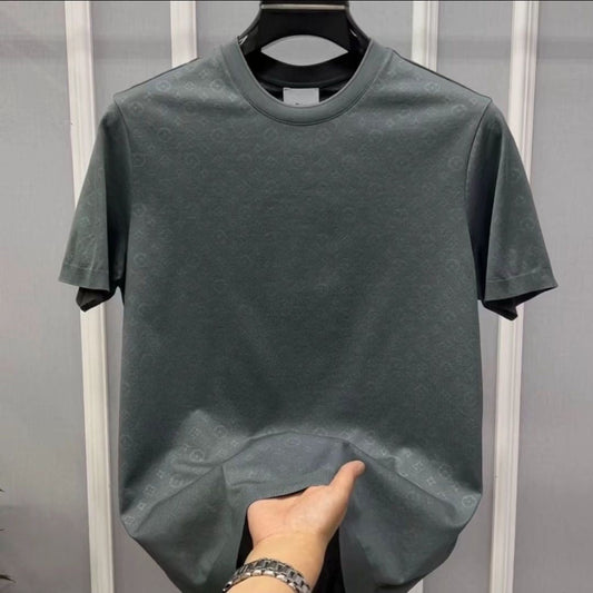 Embossed  Cotton T-Shirt