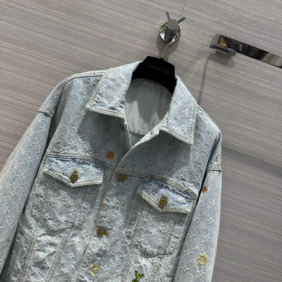 Denim jacket with logo