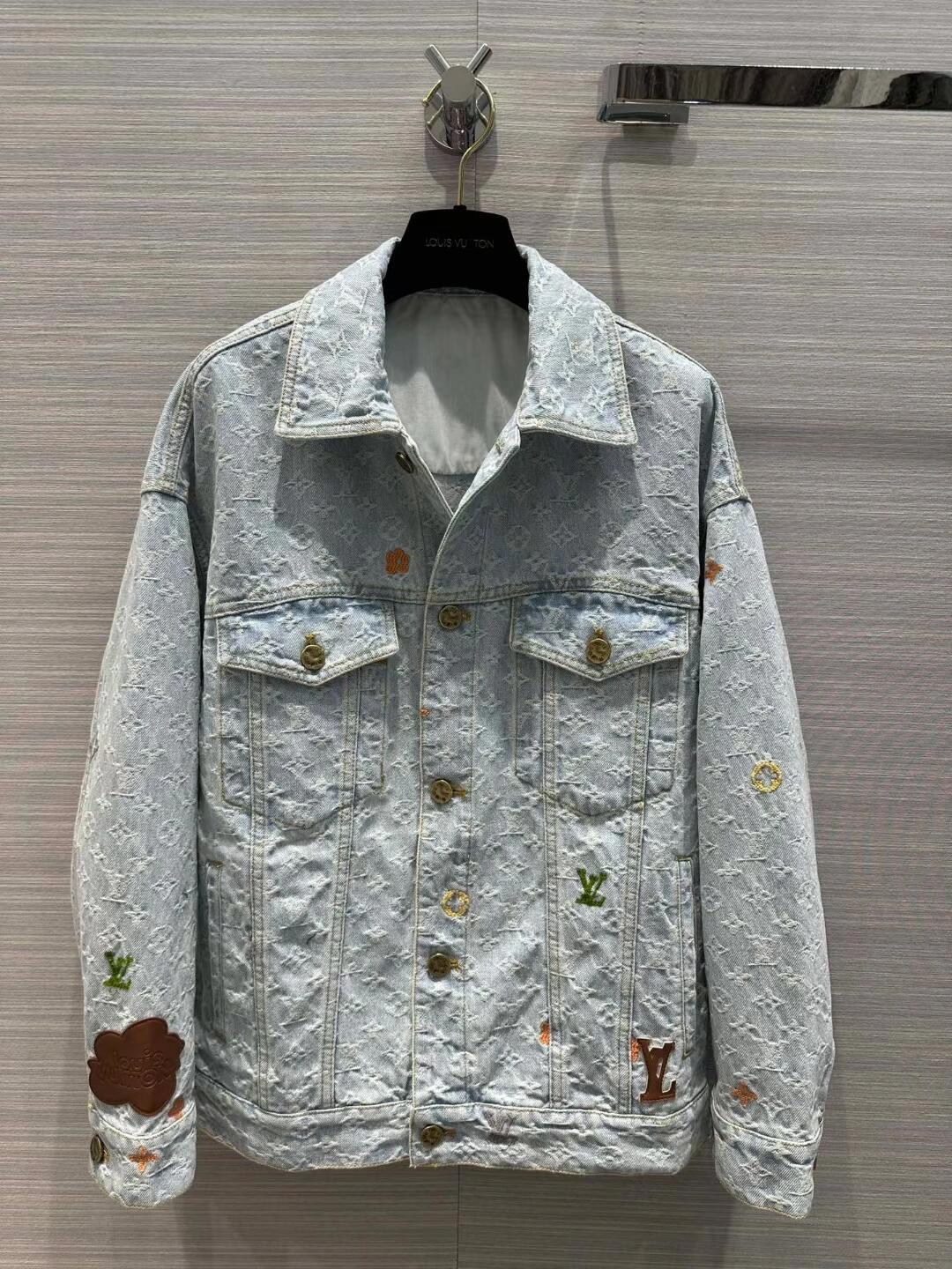 Denim jacket with logo