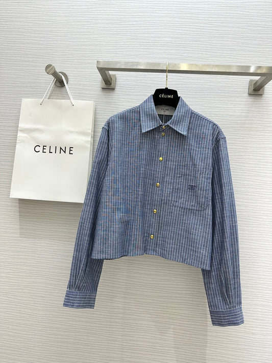 Denim cotton striped shirt