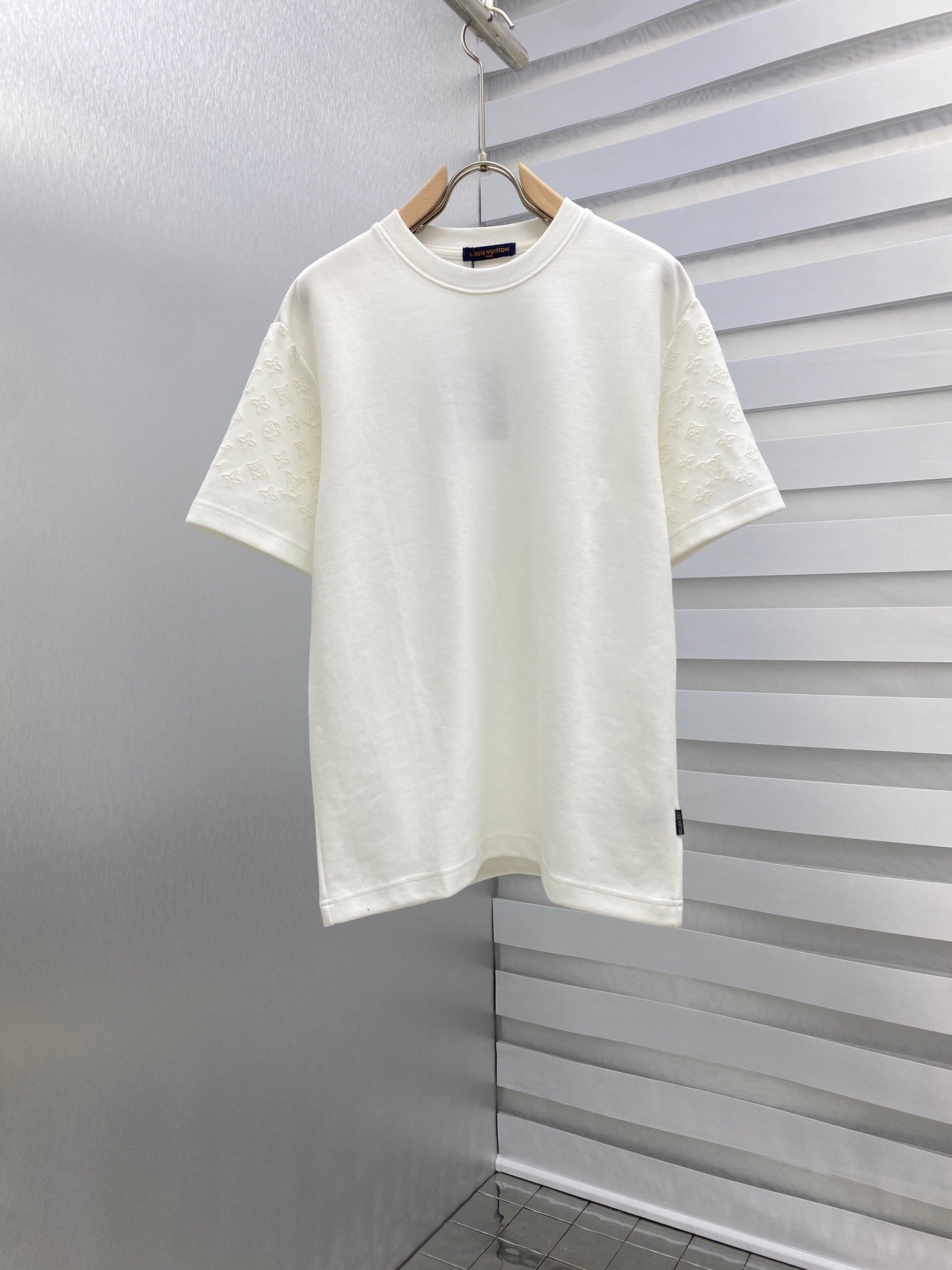 sleeve jacquard T-shirt