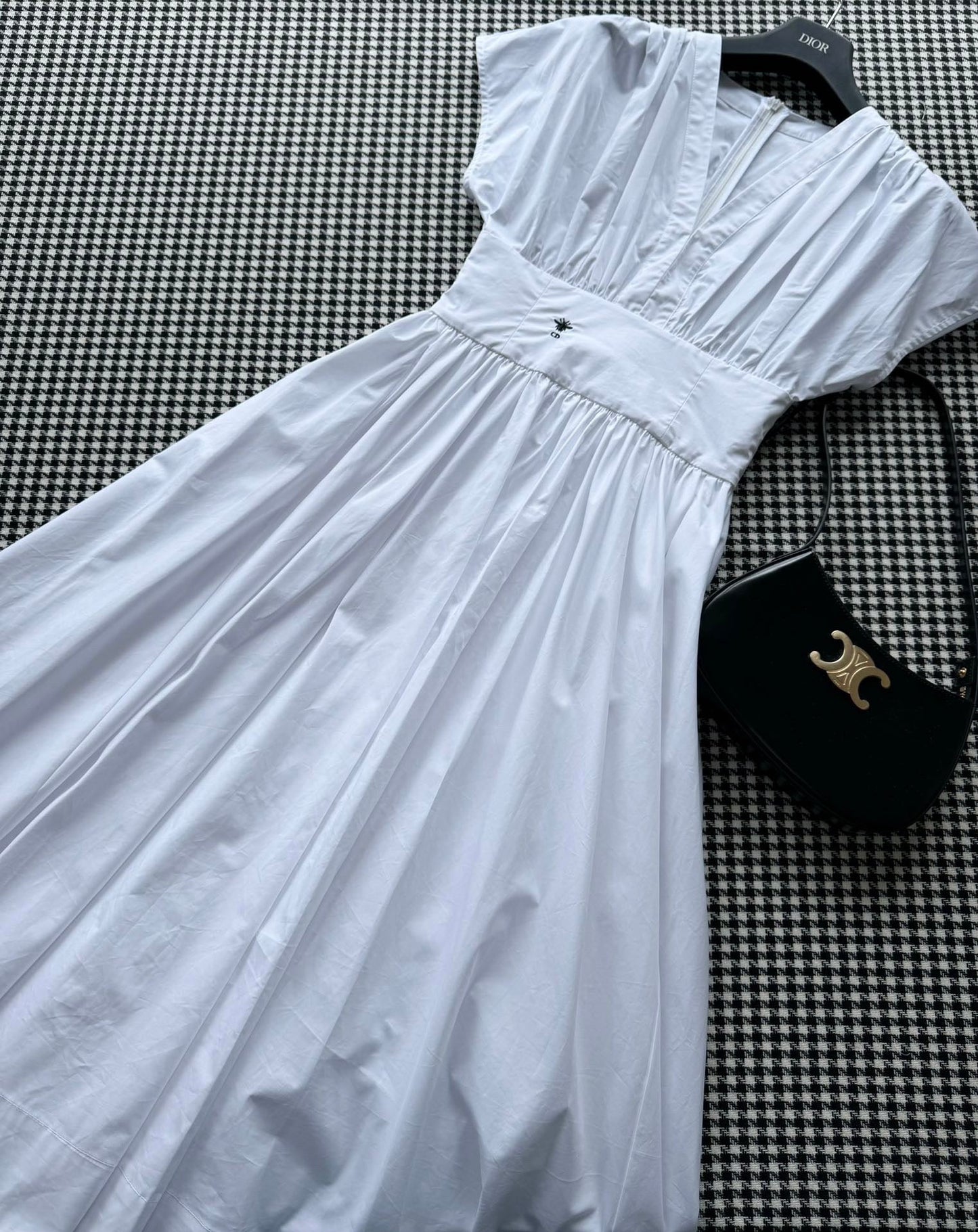 White waisted skirt dress