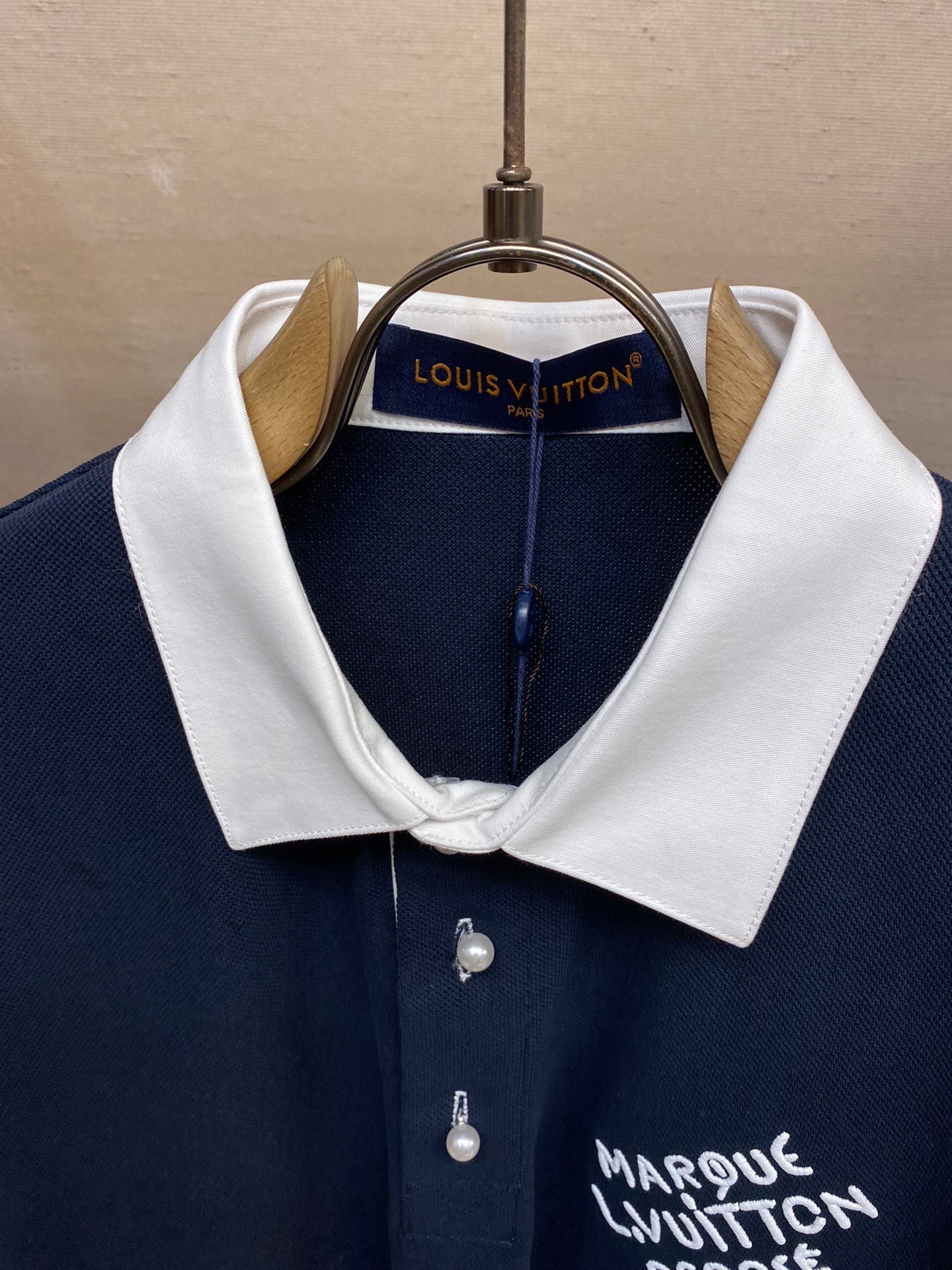 Sailor style lapel polo shirt