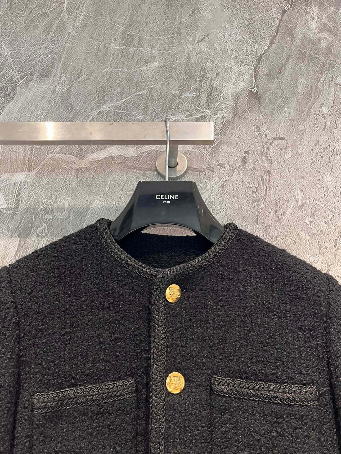 Black and gold tweed jacket