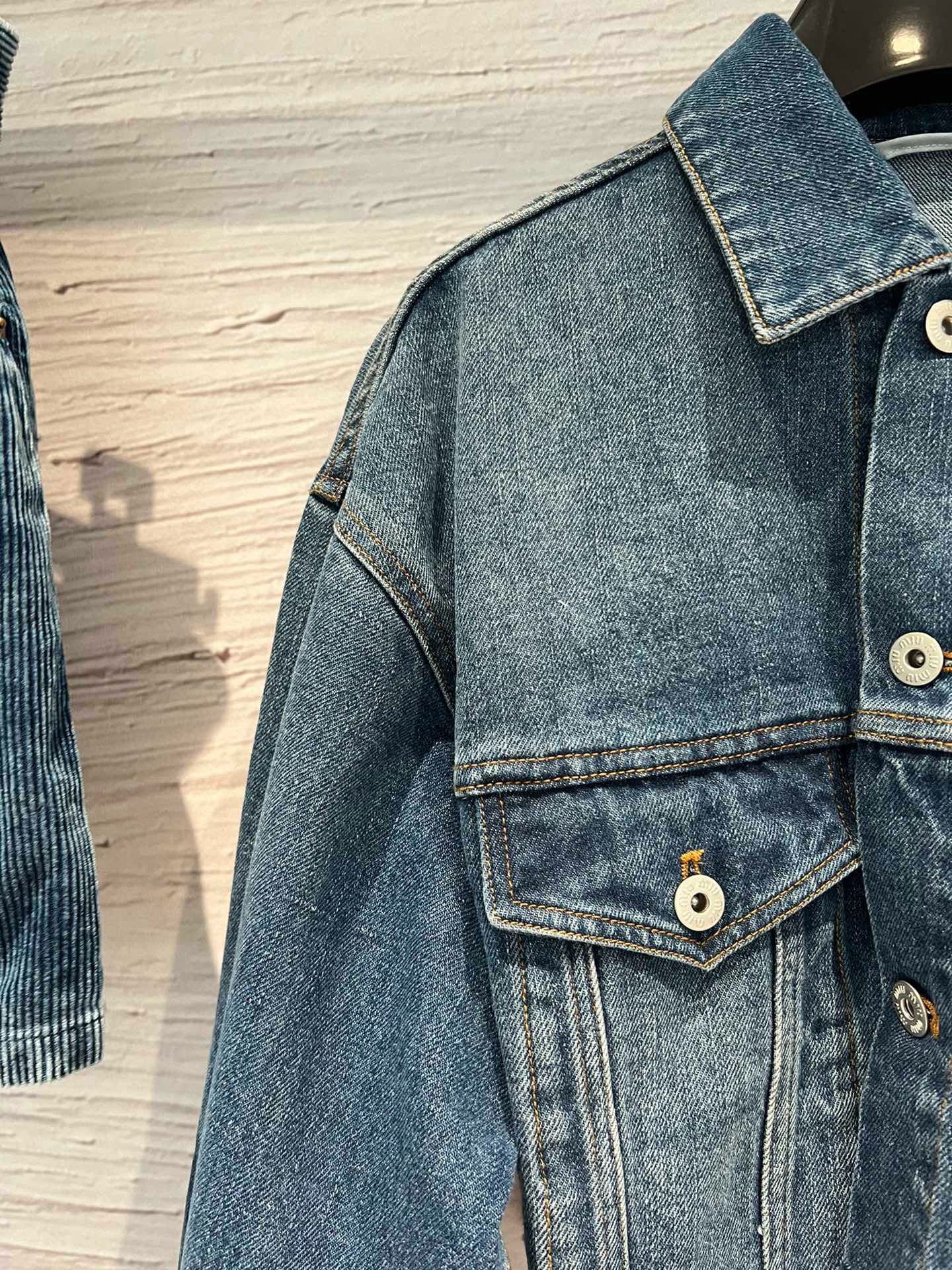 raw edge denim jacket