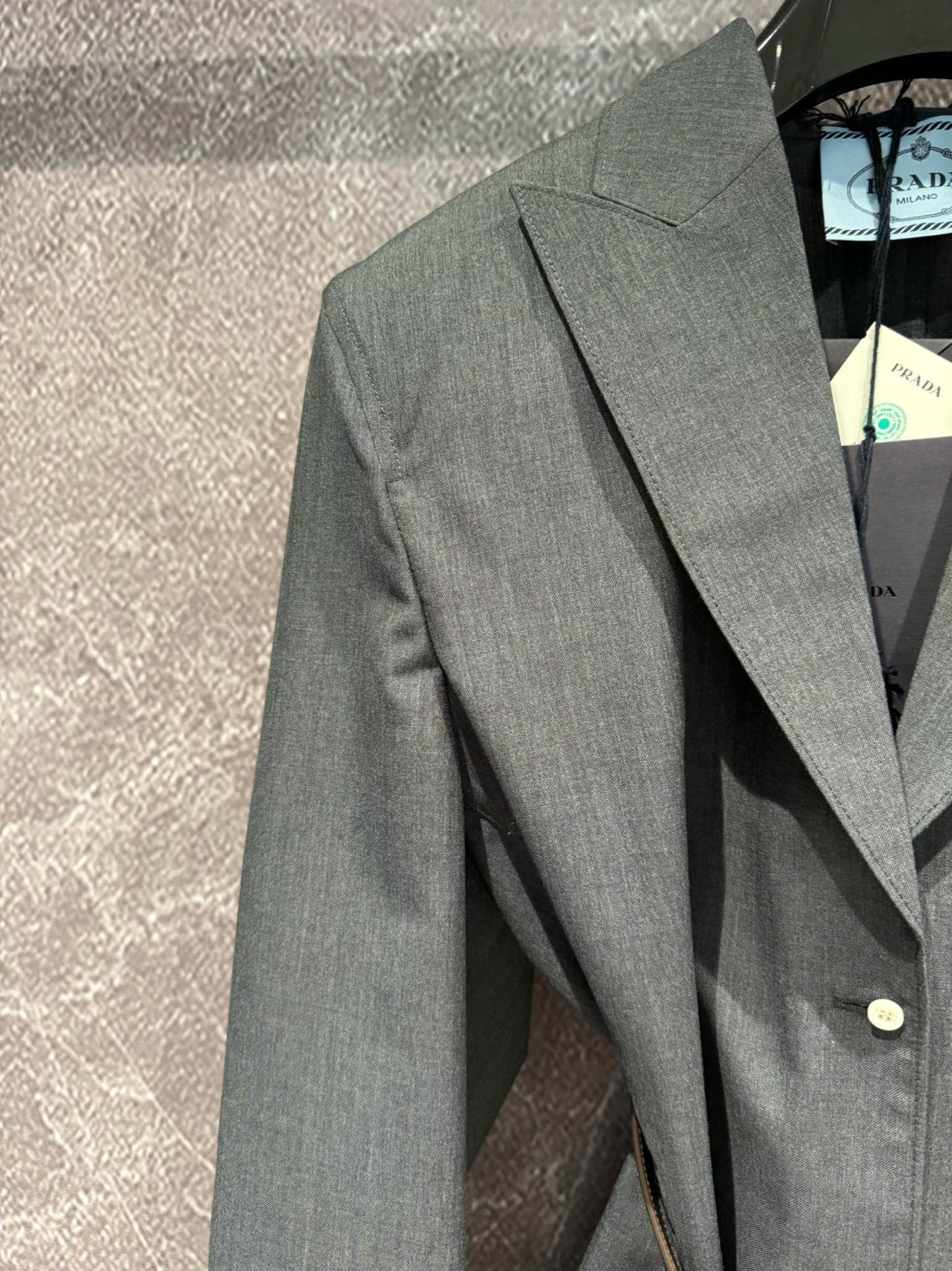 Premium gray worsted wool suit