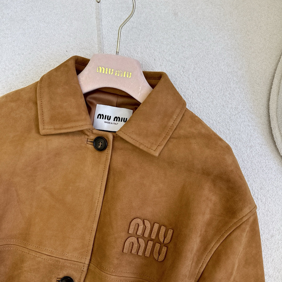 Retro literary Maillard college style jacket