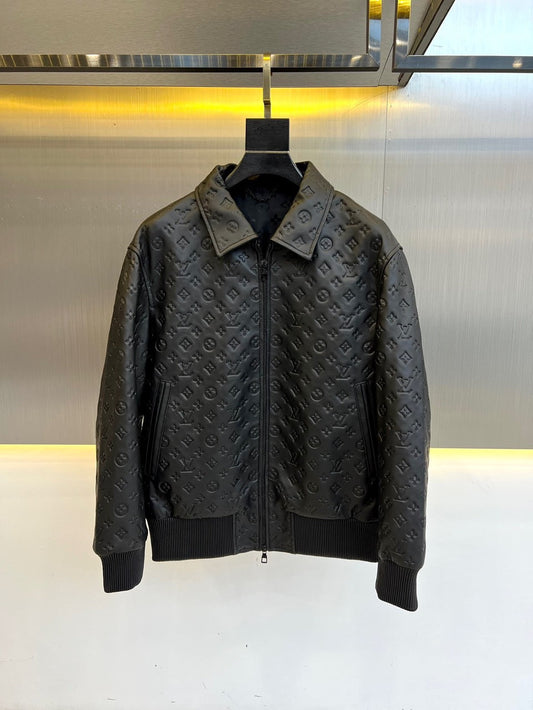 High quality embossed sheepskin jacket