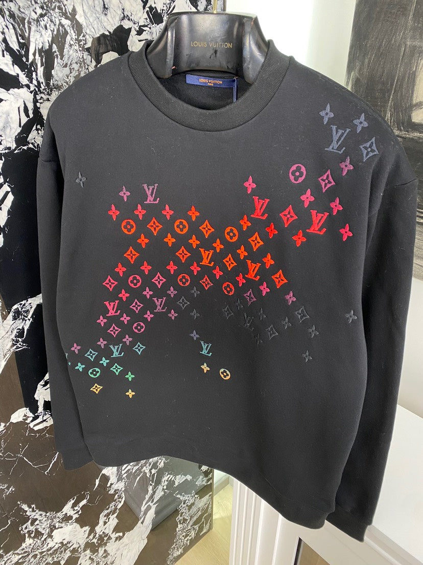 Colorful gradient print sweatshirt