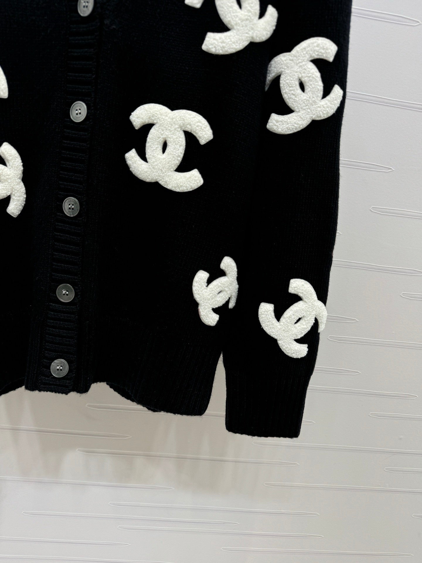 large logo cardigan sweater