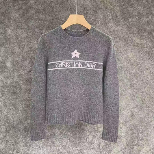 New letter knitted sweater long sleeves