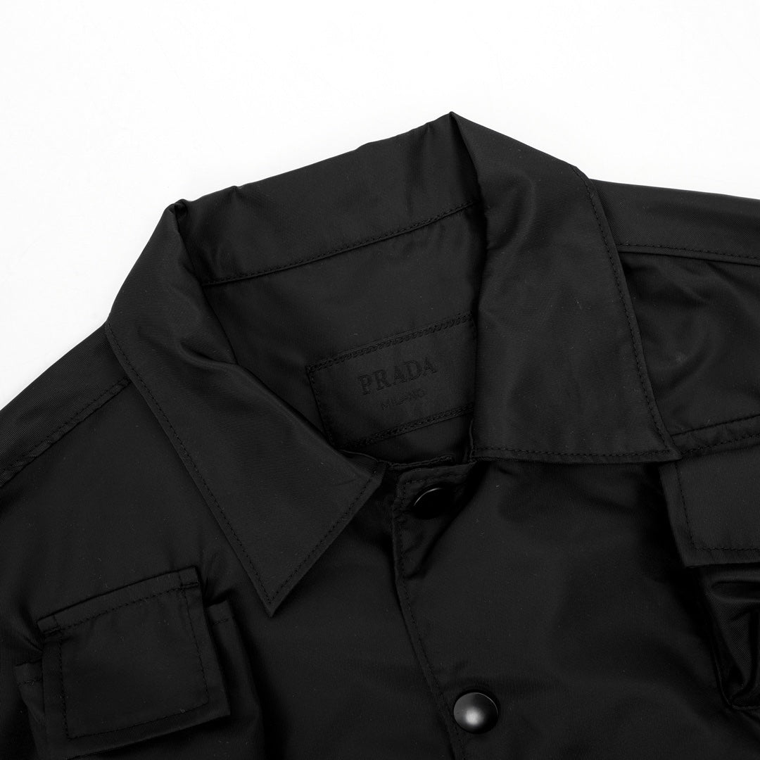 Multi-pocket nylon work jacket