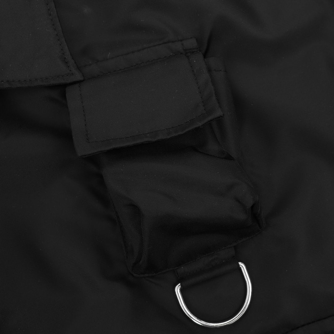 Multi-pocket nylon work jacket