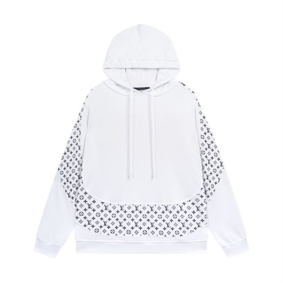 Presbyopic patchwork hooded sweatshirt