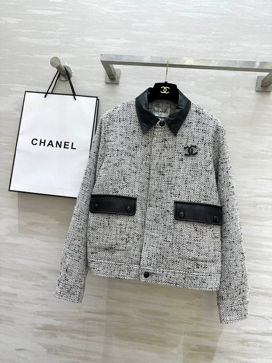 Lapel woven jacket