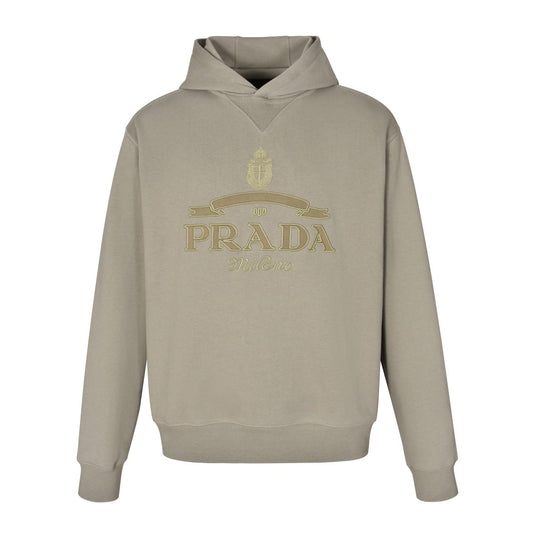 Patch embroidered washed hooded sweatshirt