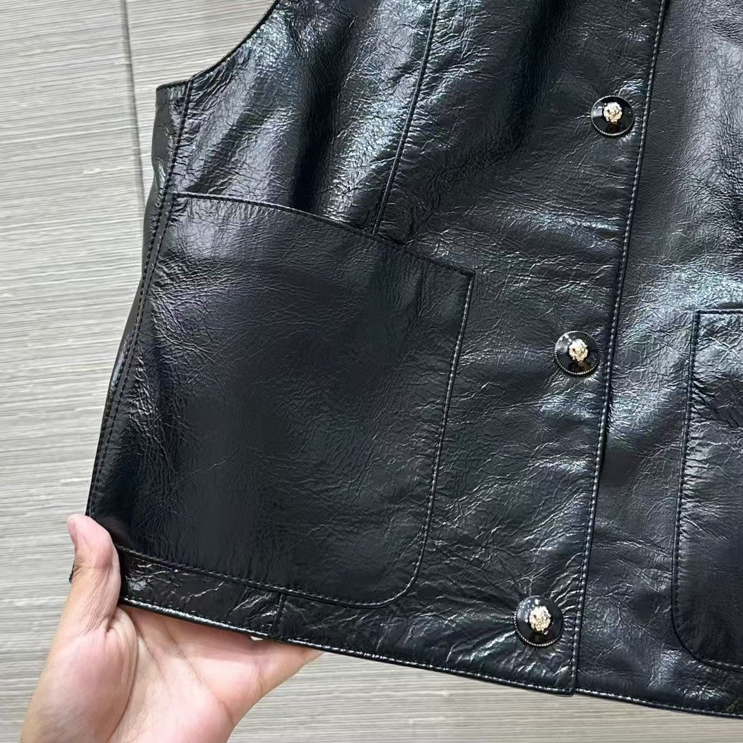 New leather vest