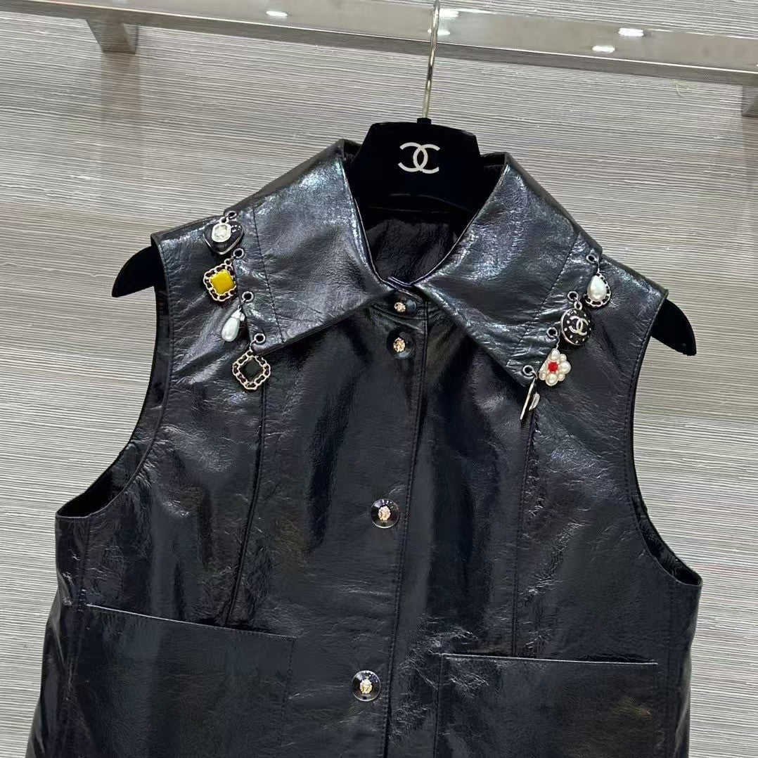 New leather vest