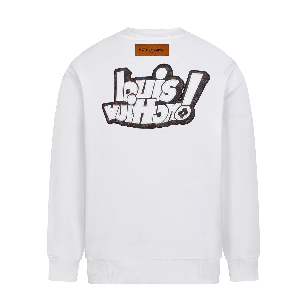 Thick plate embroidery process sweatshirt