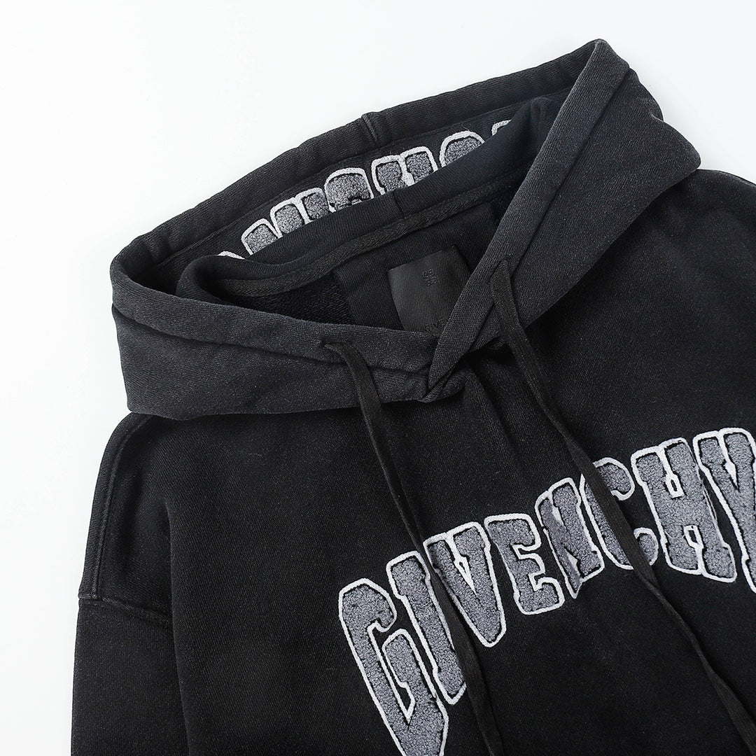 New Towel Embroidery Patch Embroidered Hooded Sweatshirt