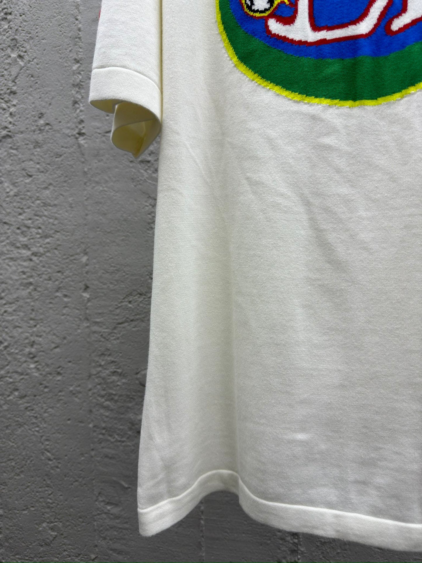 Circle letter woolen short sleeves