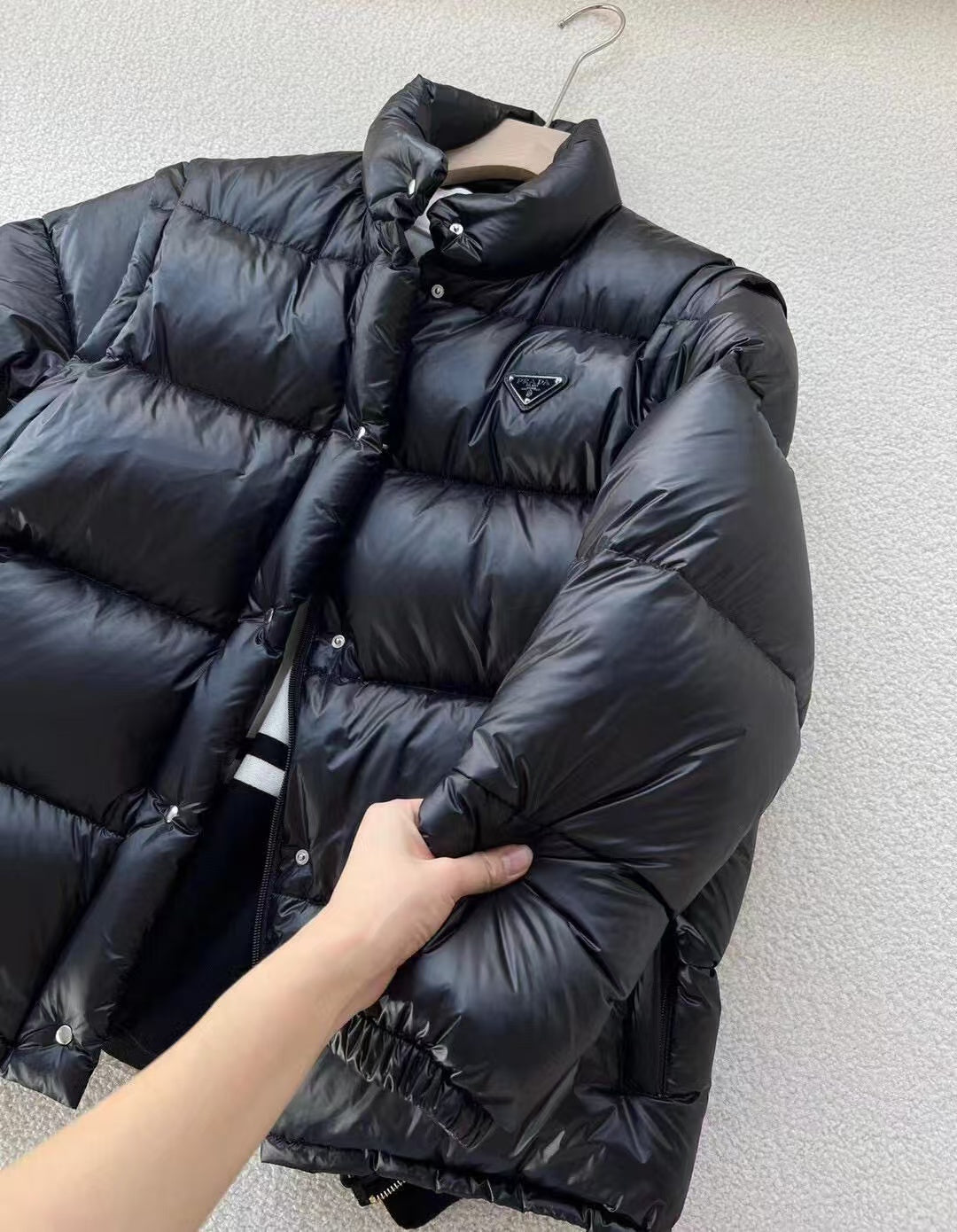 Hooded Snap-Button Down Jacket