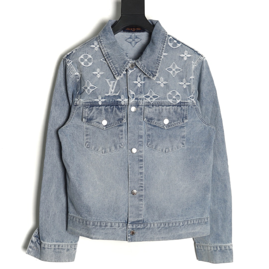 printed denim jacket