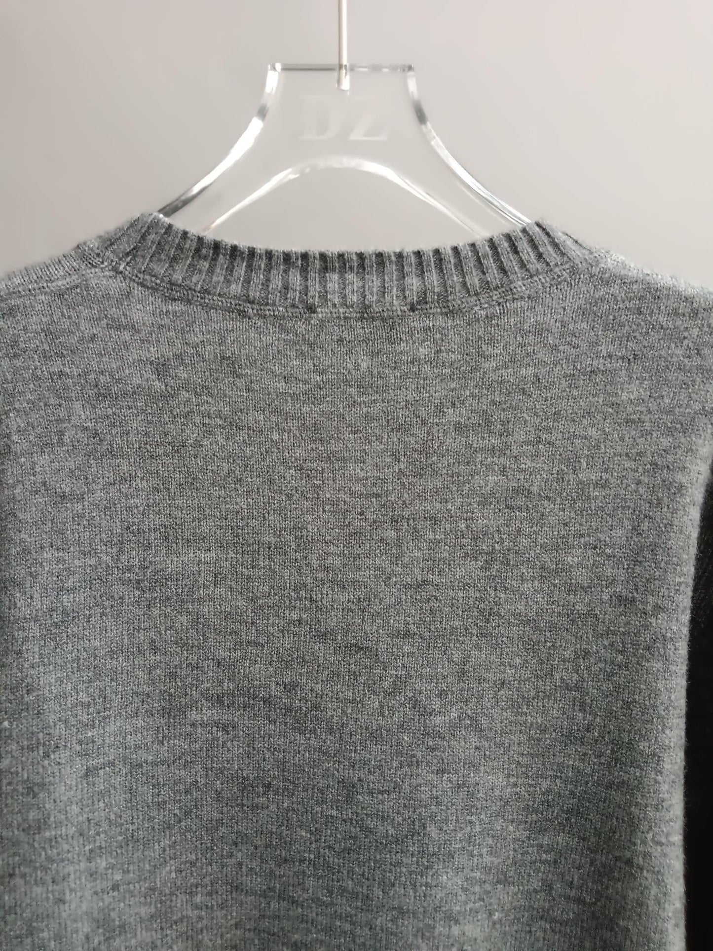 V-neck crew neck sweater