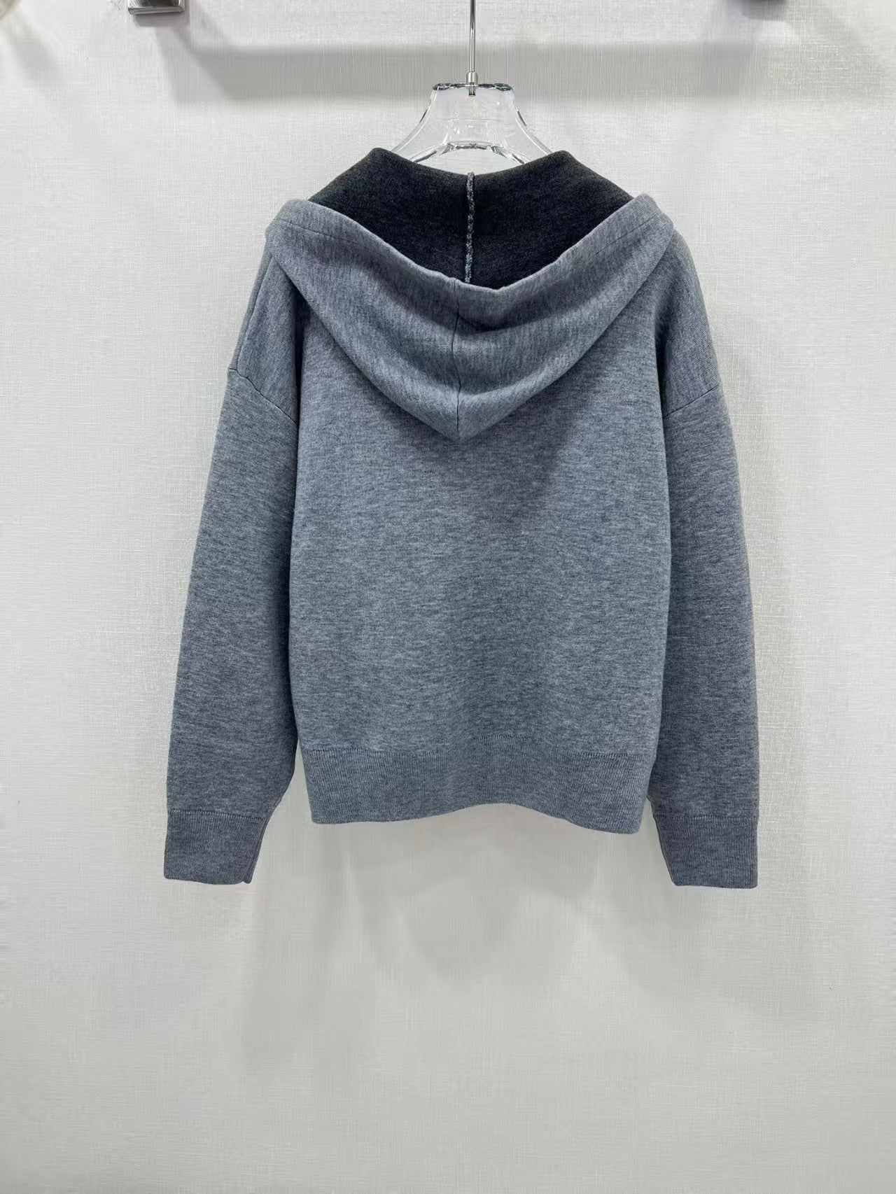 Double-zip jacquard-knit cashmere cardigan