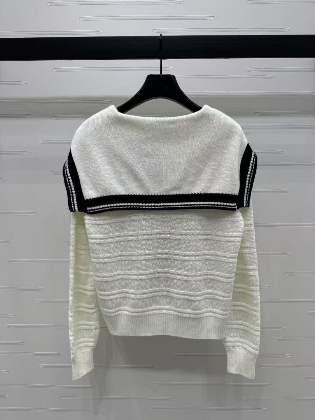 Preppy Shawl Collar Knit Long Sleeve Sweater