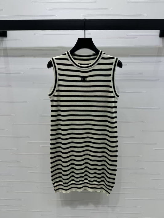 striped knitted sundress