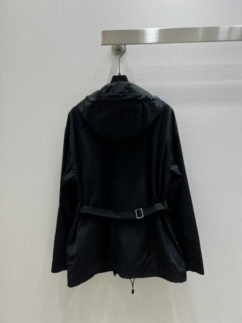 Hooded nylon jacket