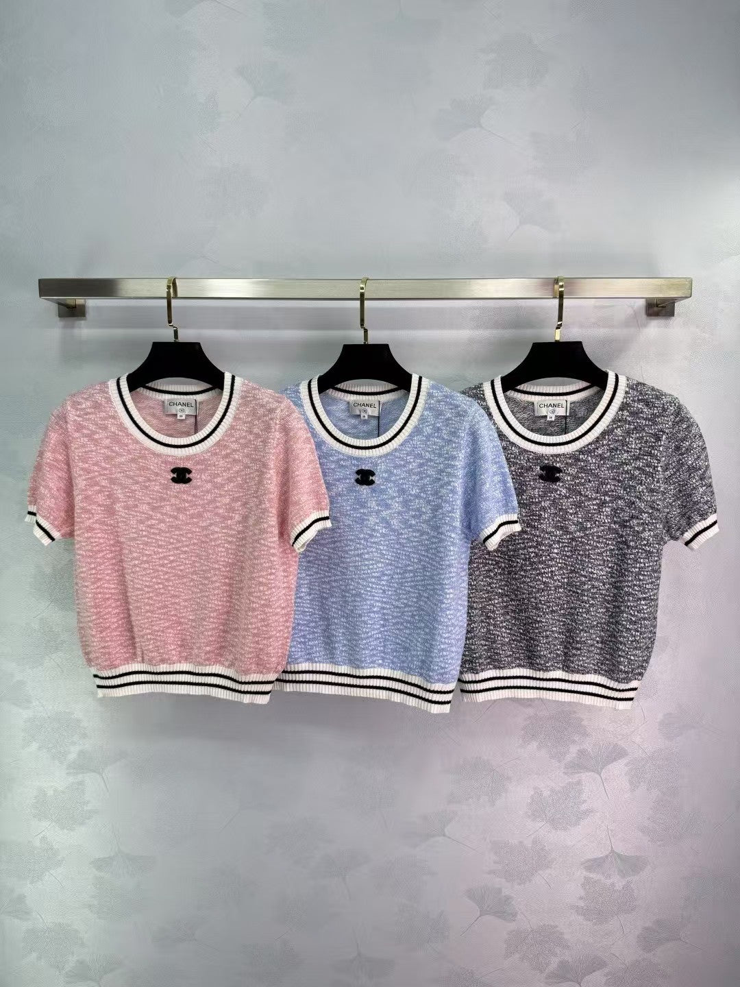 New knitted round neck short sleeves