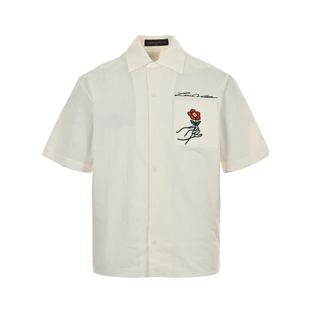 Tower embroidered short sleeve shirt