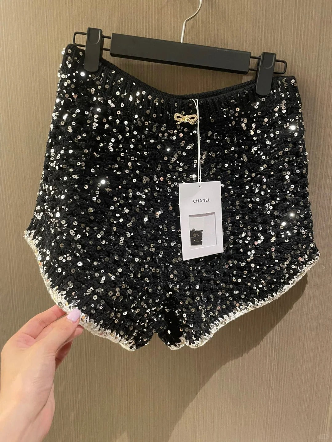 sparkly sequin shorts