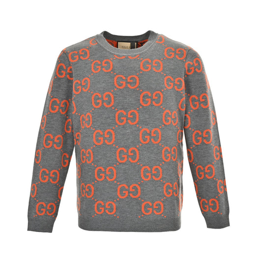 Double G all over jacquard crew neck sweater